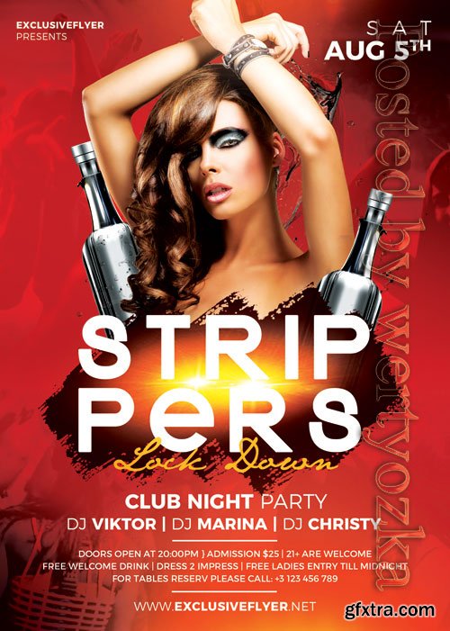 Strippers lock down - Premium flyer psd template