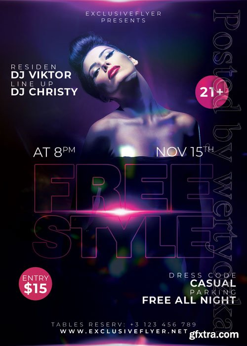 Freestyle affair - Premium flyer psd template