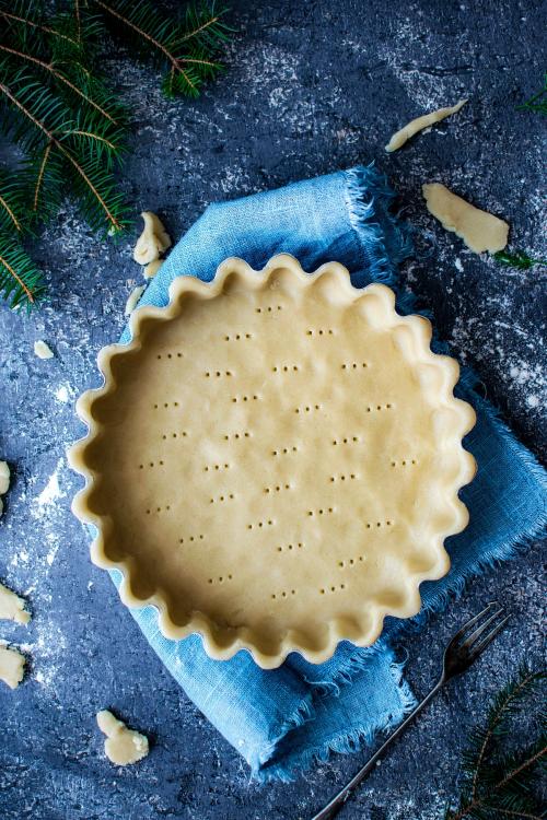 Homemade pie crust on a cloth - 1228641