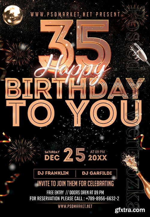 Birthday to you - Premium flyer psd template