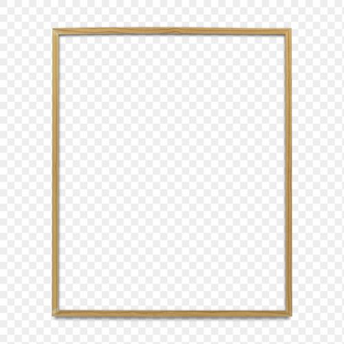 Wooden picture frame mockup transparent png - 1230717