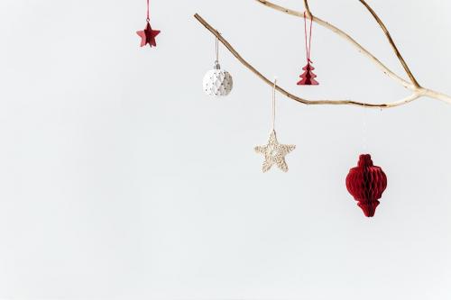 Festive Christmas decor on a white background - 1231355