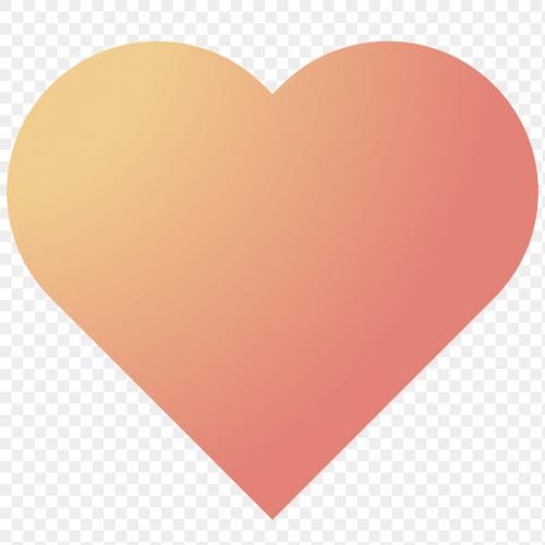 Colorful heart gradient element - 1235084