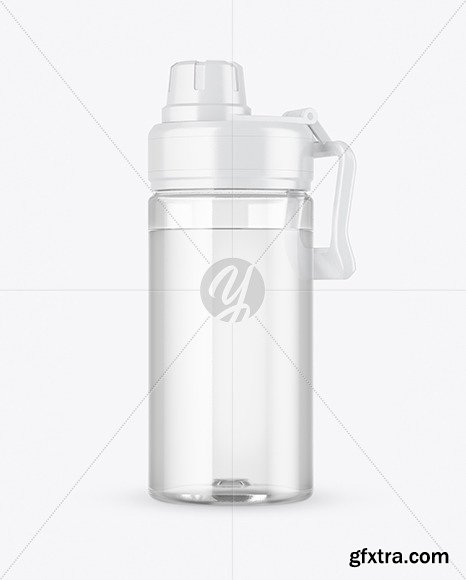 Clear Sport Bottle with Water Mockup 63077