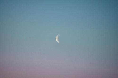 Crescent moon on pastel sky - 935932