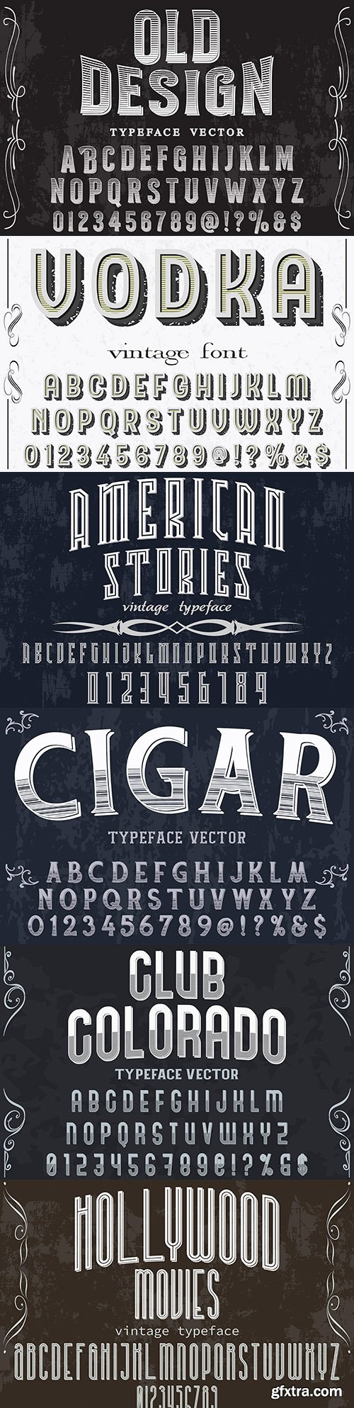 Editable Font and Alphabet Collection 6xEPS Editable Font and Alphabet Collection 6xEPS