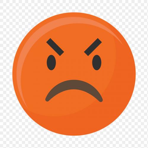 Angry face emoticon symbol transparent png - 1230184