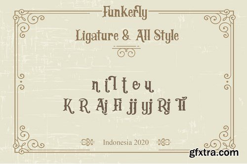 Funkerly Vintage Typeface Serif Font