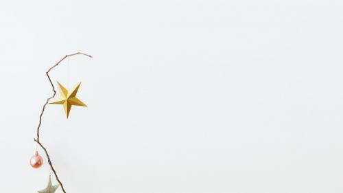 Golden star on a white background - 1231242