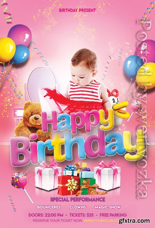 Happy Birthday - Premium flyer psd template