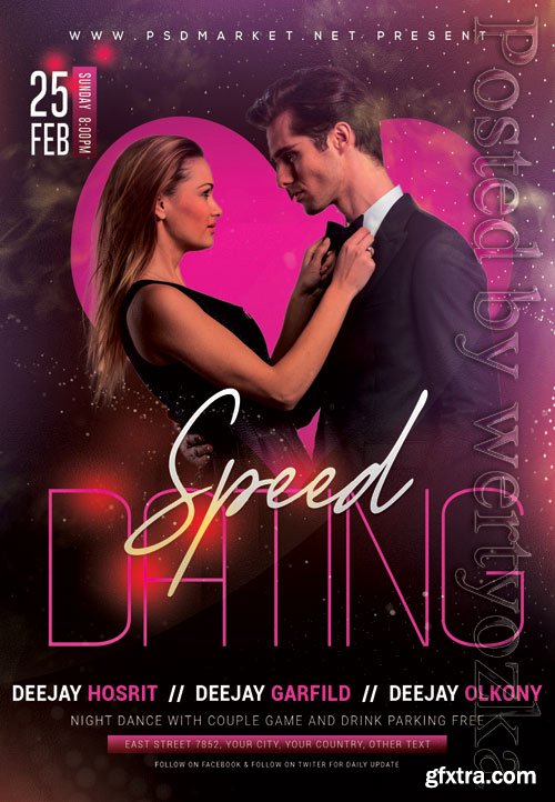 Speed dating event - Premium flyer psd template