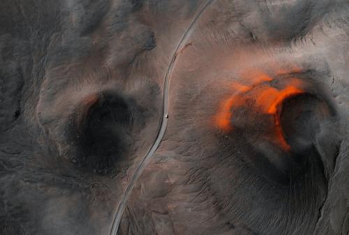 Volcano region in Iceland drone shot - 1234795