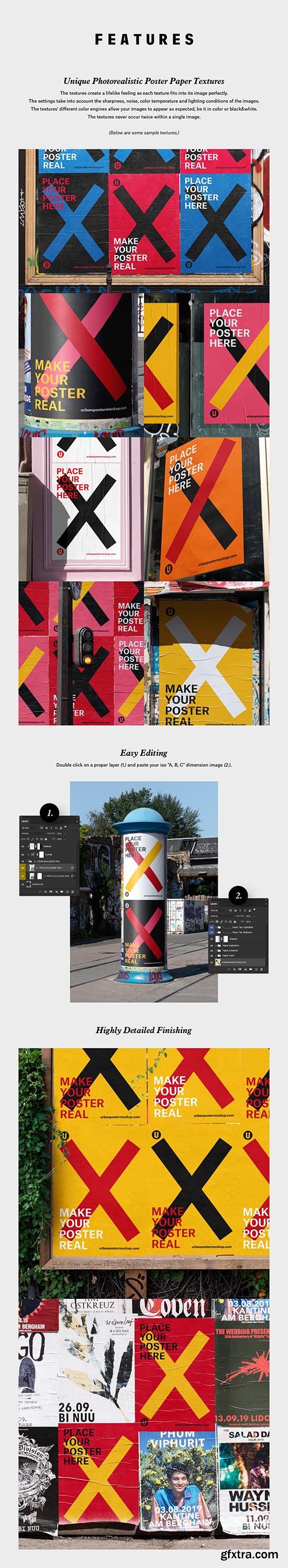 CreativeMarket - Urban Poster Mockup VOL.5 5005748