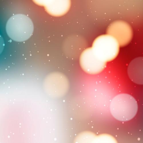 Blurry colorful Christmas bokeh light background - 1229770