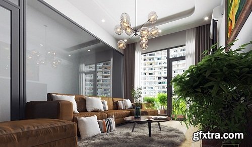 Interior Livingroom Scenes Sketchup By XuanKhanh