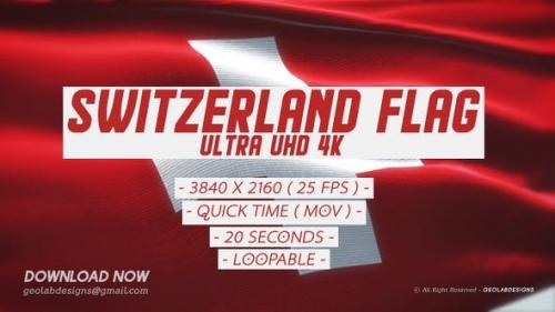 Videohive - Switzerland Flag - Ultra UHD 4K Loopable