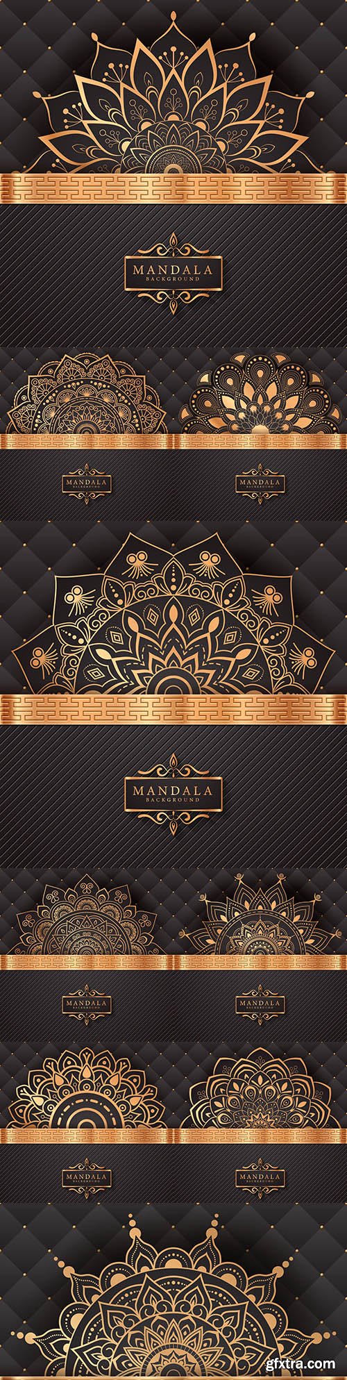 Mandala creative luxury gold design background 6
