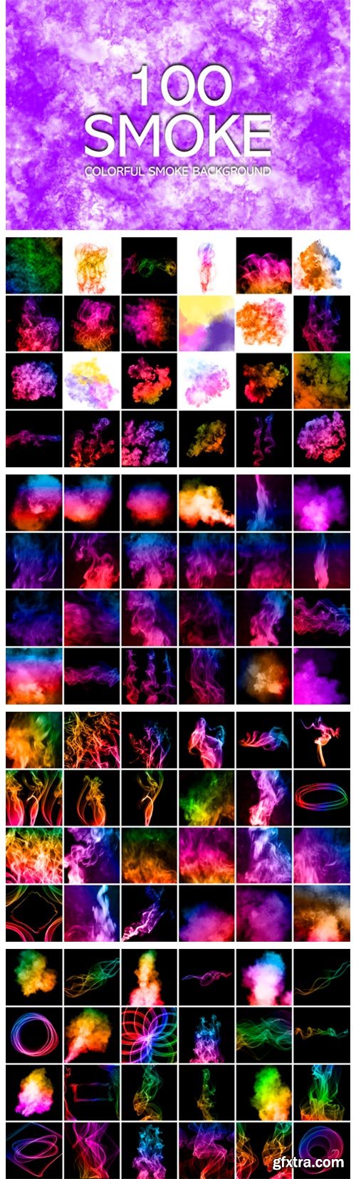 Colorful Smoke & Fire Bundle Background 4545557