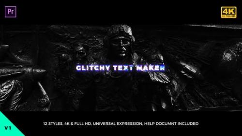 Videohive - Glitchy Text Maker Mogrt