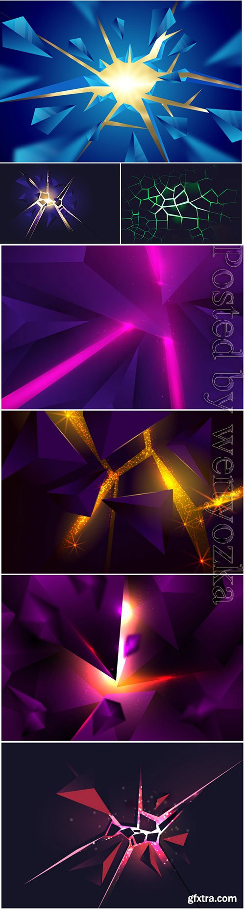 3d explosion with light vector background