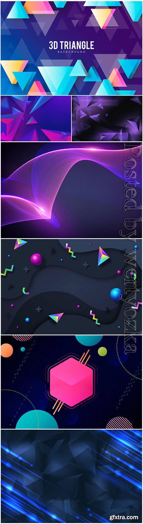 3d background with colorful vector abstract