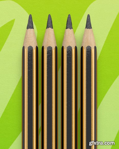 Blister Pack with 4 Pencils Mockup 63252