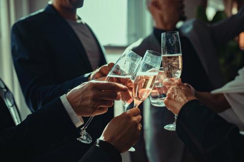 Business people making a toast at an office party - 1208663