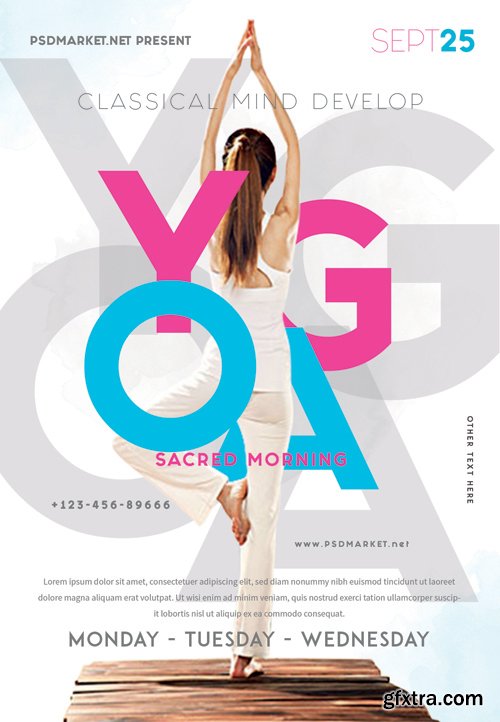 Yoga event - Premium flyer psd template