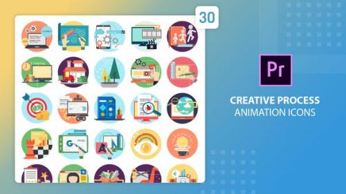 Videohive - Creative Process Animation Icons | Premiere Pro MOGRT