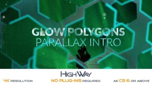 Videohive - Glow Polygons Parallax Intro