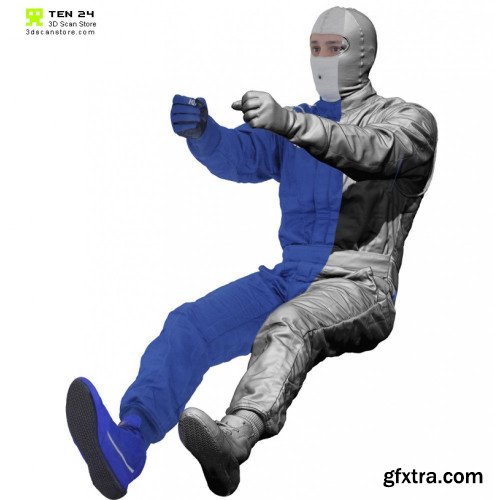 3D Scan Store - Racing Driver Seated Pose