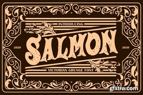 Salmon Victorian Grunge Font