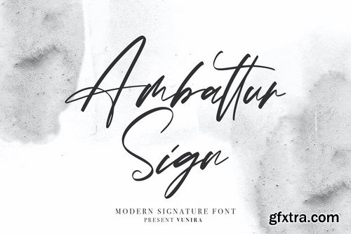 Ambattur Sign Modern Signature Font