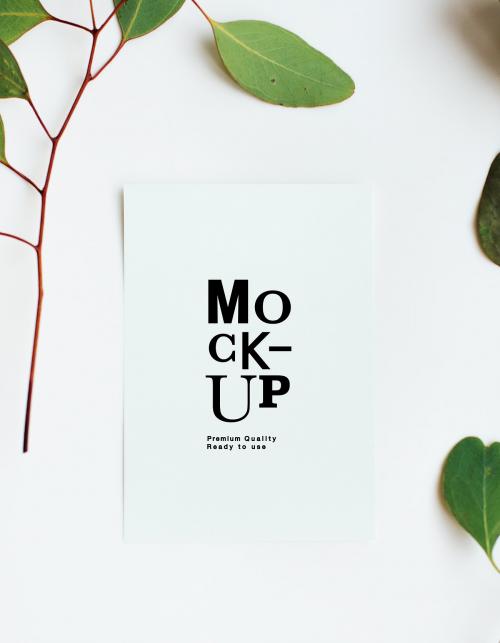 Mockup design space paper card - 296200