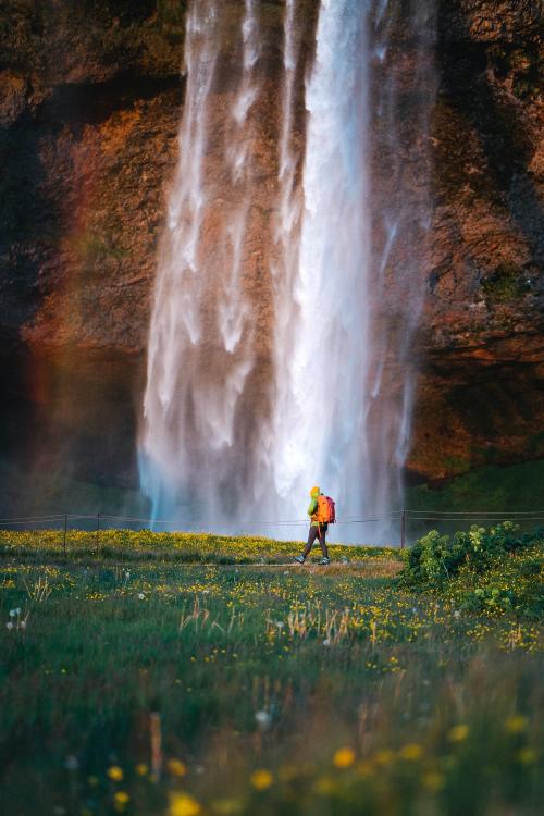 View of Seljalandsfoss waterfall in Iceland - 1206082