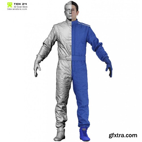 3D Scan Store - Male Racing Driver A Pose