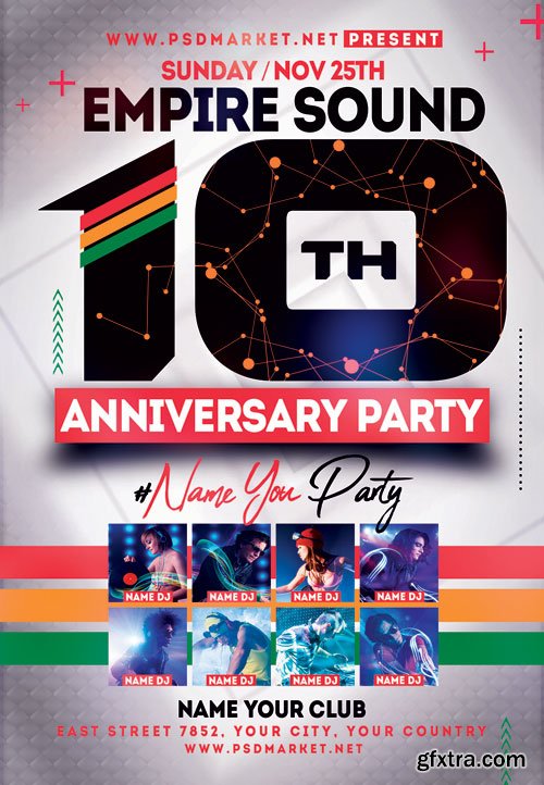 Reggae anniversary - Premium flyer psd template