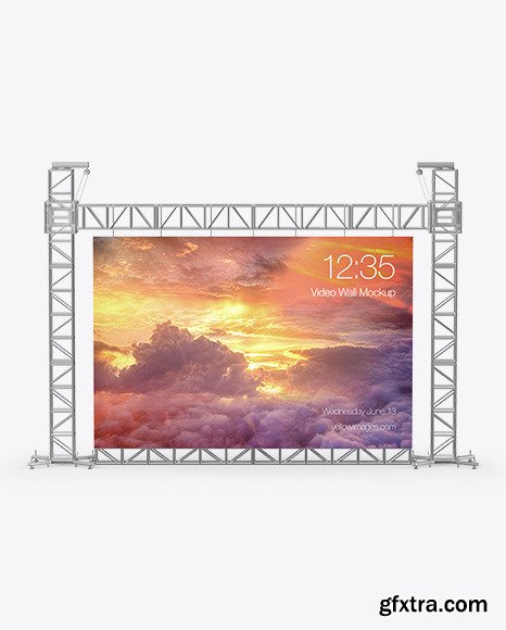 Stage Video Wall Mockup - Front View 63367