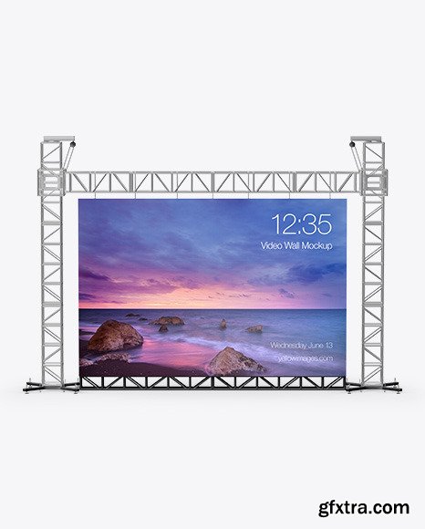 Stage Video Wall Mockup - Front View 63367
