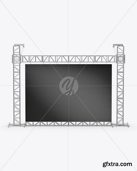 Stage Video Wall Mockup - Front View 63367