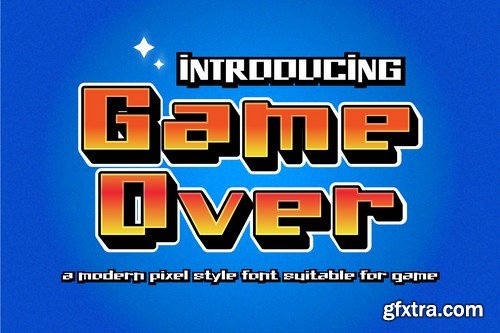 Game Over - Modern Pixel Style Font