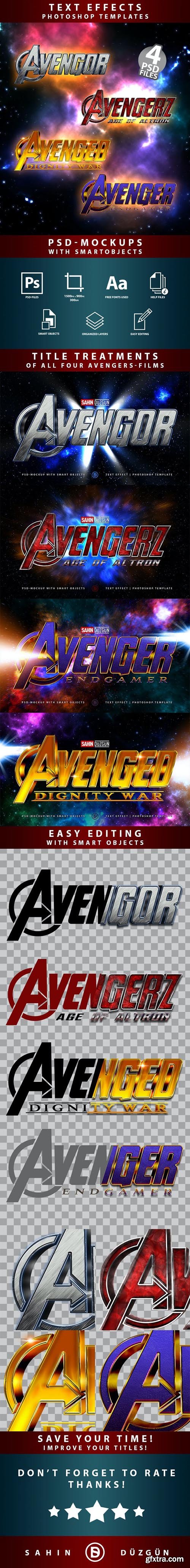 GraphicRiver - AVENGERS Text-Effects Mockups Template-Package 26410083