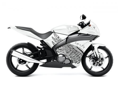 Three dimensional image of motor bike - 322531