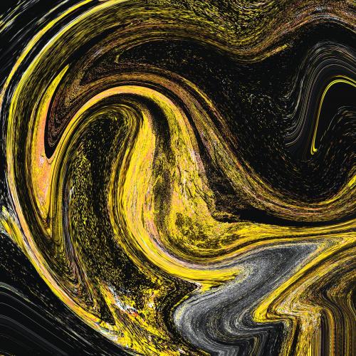 Black marble texture with gold and gray swirls - 1213043