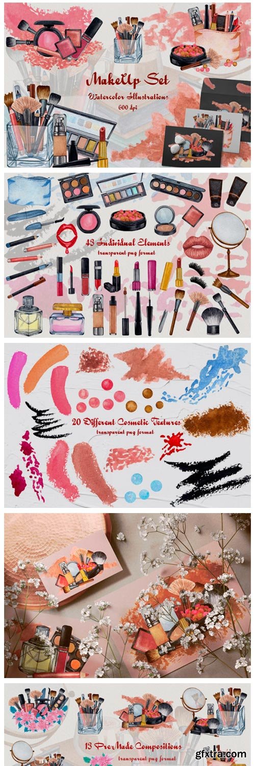 Watercolor Make Up ClipArt 4577073