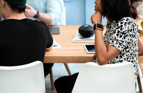 Black businesswoman in a meeting room - 1213729