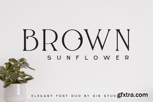 Brown Sunflower - Font Duo