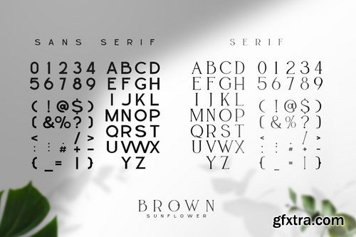 Brown Sunflower - Font Duo