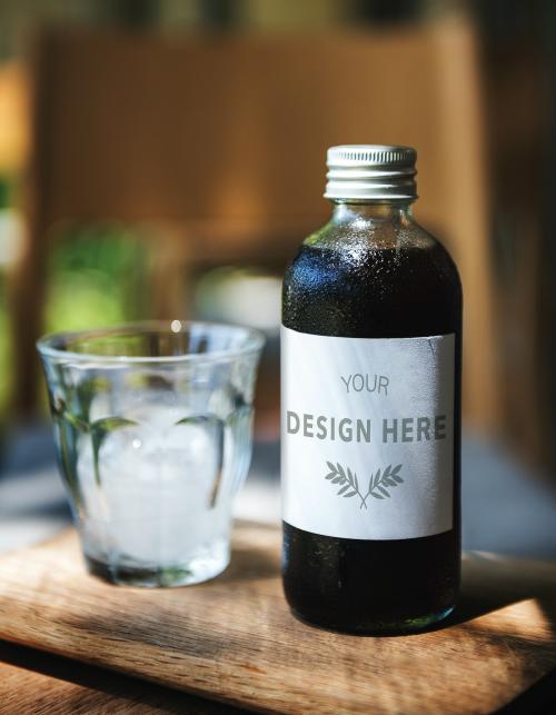 Design space on coffee drink glass bottle - 295319