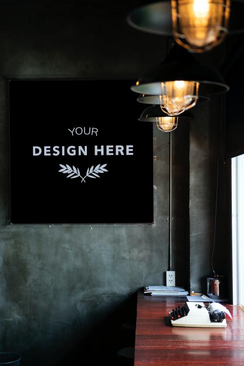 Design space on black board - 295372